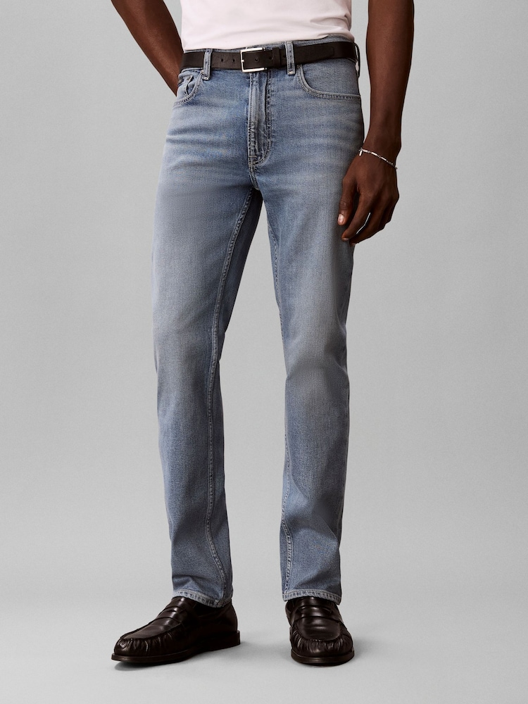 Calvin Klein Blue Slim Straight Jeans - Image 1 of 7 Calvin Klein Blue Slim Straight Jeans - Image 1 of 7