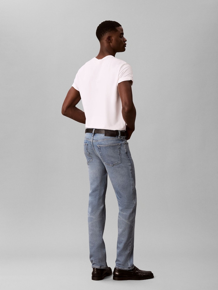 Calvin Klein Blue Slim Straight Jeans - Image 2 of 7 Calvin Klein Blue Slim Straight Jeans - Image 2 of 7