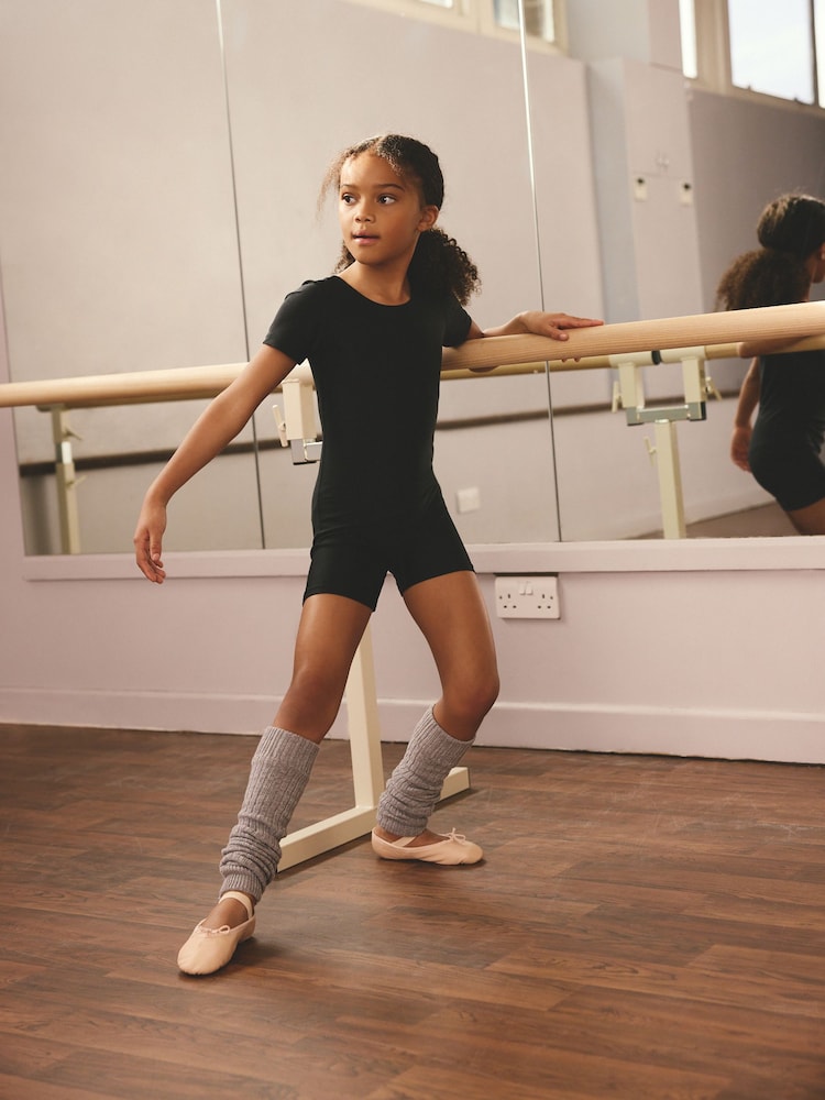 Black Short Sleeve Unitard Bodysuit (2-10yrs) - Image 1 of 6