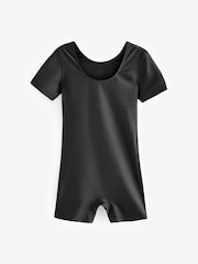 Black Short Sleeve Unitard Bodysuit (2-10yrs) - Image 4 of 6
