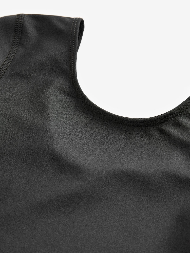 Black Short Sleeve Unitard Bodysuit (2-10yrs) - Image 6 of 6