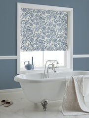 Laura Ashley Blue Adain Palace Made to Measure 100% Cotton Roman Blinds - Image 5 of 6