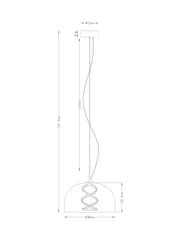 Smoke Grey Helix LED Pendant Ceiling Light - Image 6 of 6