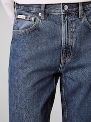 أزرق - جينز بقصّة مستقيمة بطراز التسعينيات من Calvin Klein - صورة 4 من 6
