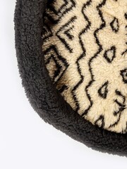 Danish Designs Neutral Fleece Geometric Slumber Dog Bed - Image 6 of 6