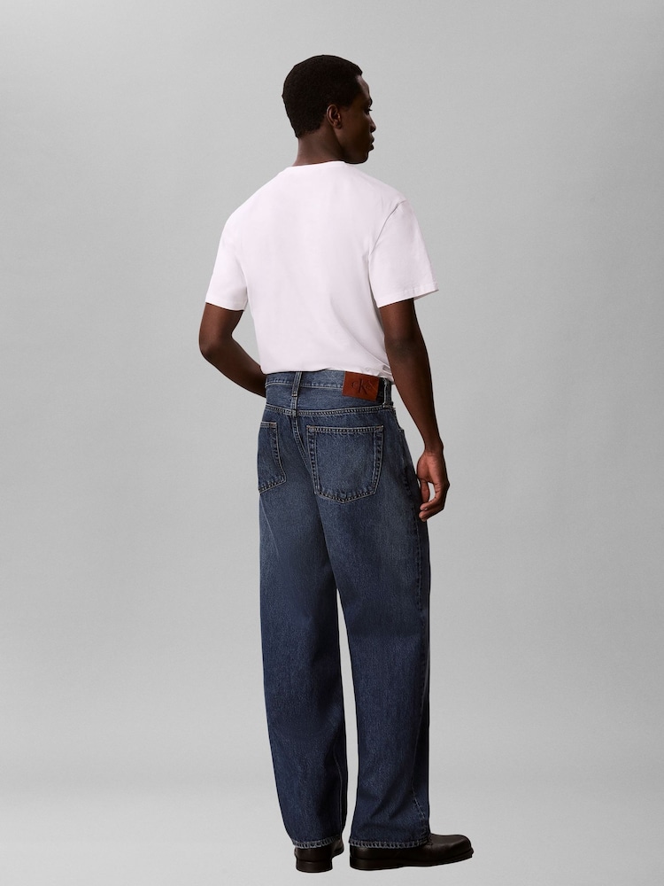 Calvin Klein Blue Baggy Jeans - Image 2 of 7 Calvin Klein Blue Baggy Jeans - Image 2 of 7