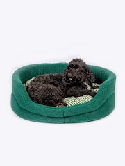 Danish Designs Green Fleece Herringbone Slumber Dog Bed - Image 1 of 6