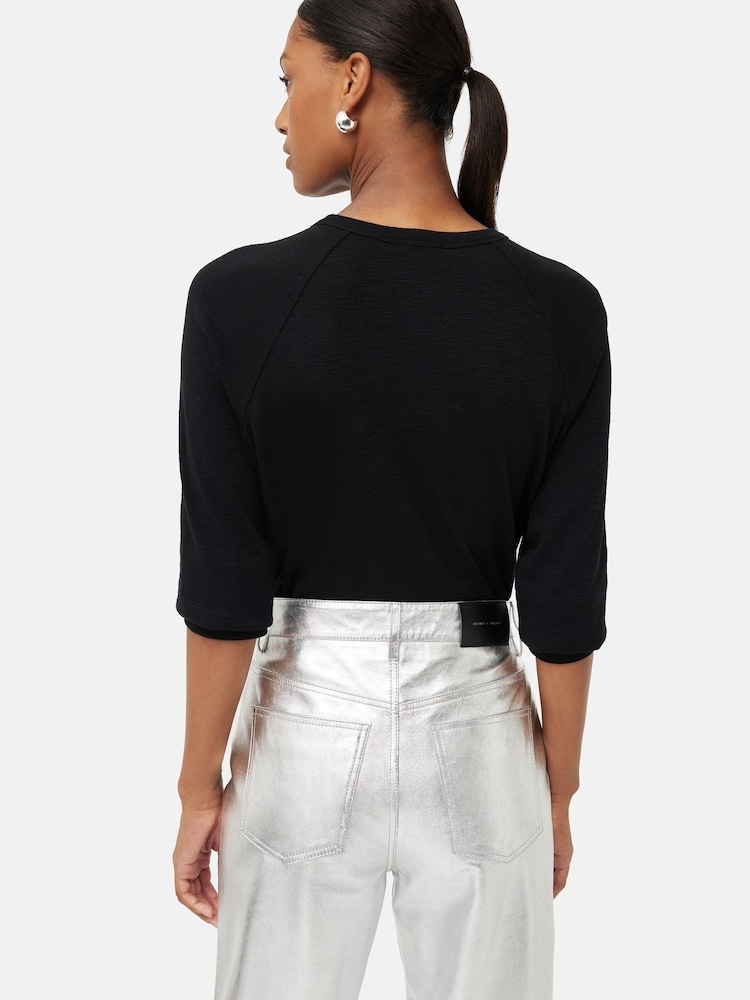 Jigsaw Cotton Luxe Raglan T-Shirt - Image 2 of 6