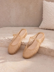 Novo Nude Fountain Flat Mary Jane Jelly Mules - Image 1 of 2