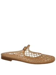 Novo Nude Fountain Flat Mary Jane Jelly Mules - Image 2 of 2
