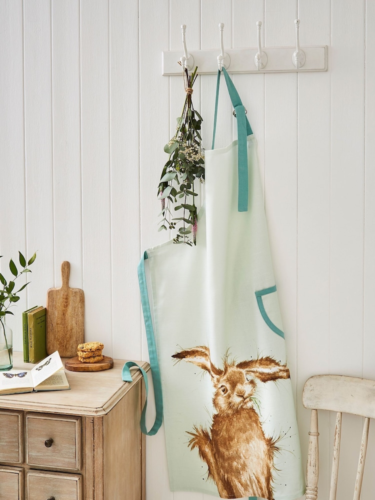 Wrendale Blue Hare 100% Cotton Apron - Image 1 of 4