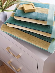 Bedeck of Belfast Teal/Olive Oscar Celina Luxuriously Soft Towel - Image 1 of 2