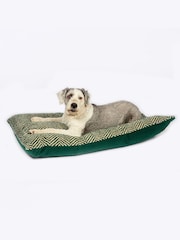 Danish Designs Green Fleece Herringbone Deep Duvet Dog Bed - Image 1 of 6