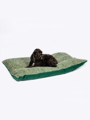 Danish Designs Green Fleece Herringbone Deep Duvet Dog Bed - Image 2 of 6