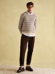 Joules Oaksey Brown Jumbo Cord Trousers - Image 3 of 6