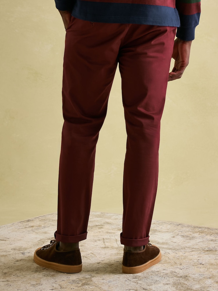 Joules Stamford Burgundy Slim Fit Chinos - Image 2 of 6