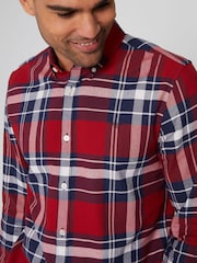 Threadbare Red 100% Cotton Long Sleeve Check Shirt - Image 4 of 4
