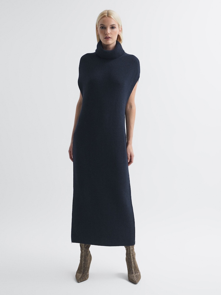 Florere Knitted Roll Neck Midi Dress - Image 1 of 6 Florere Knitted Roll Neck Midi Dress - Image 1 of 6