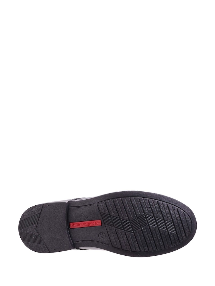 Hush Puppies Black Tim Senior School Shoes - Image 5 of 5
