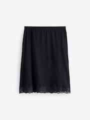 Black/White Long Cotton Short Half Slips 2 Pack - Image 2 of 4