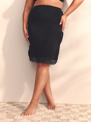 Black/White Long Cotton Short Half Slips 2 Pack - Image 7 of 9
