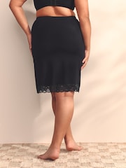 Black/White Long Cotton Short Half Slips 2 Pack - Image 8 of 9
