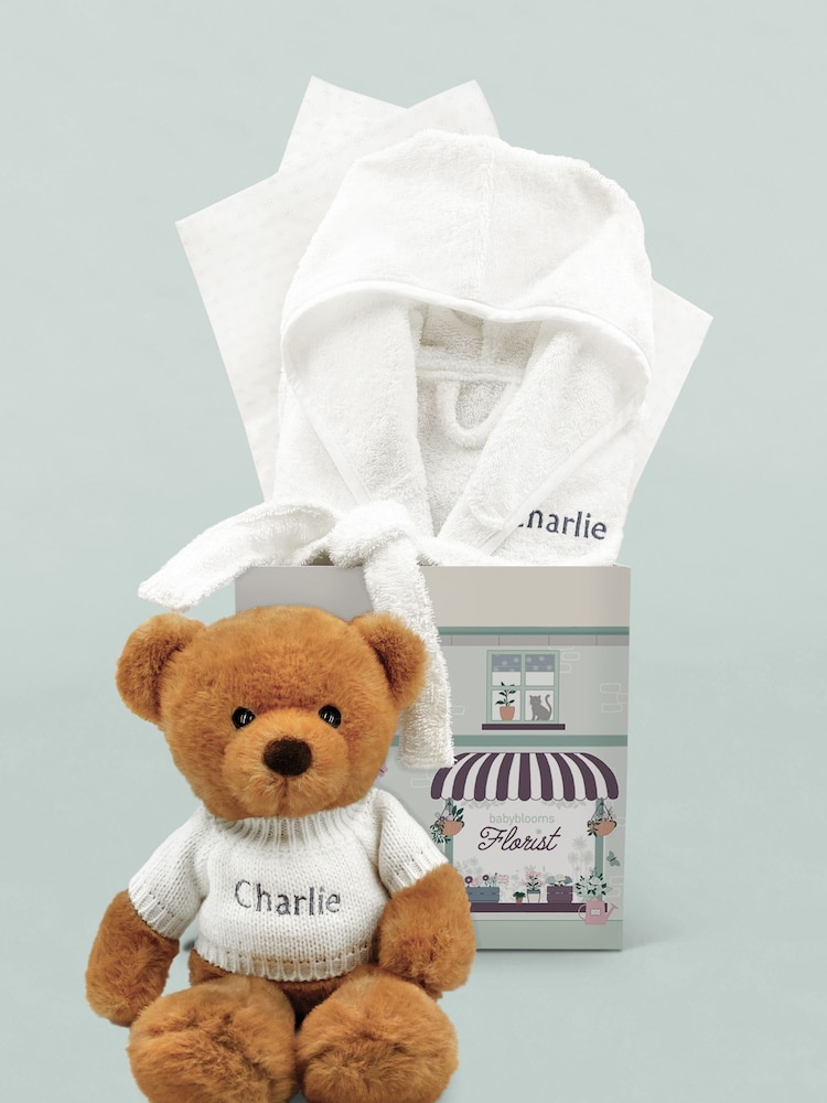 Babyblooms 100% Cotton Personalised Luxury Knitted Baby Blanket Gift - Image 3 of 3