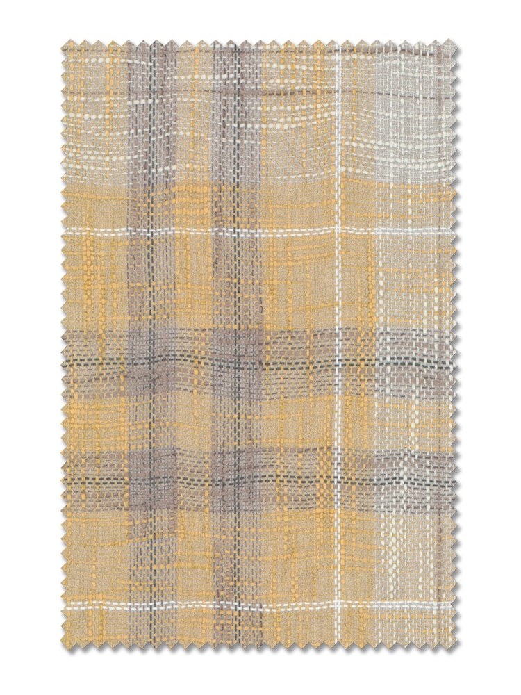Gold Astley Check Made To Measure Curtains - Image 10 of 10