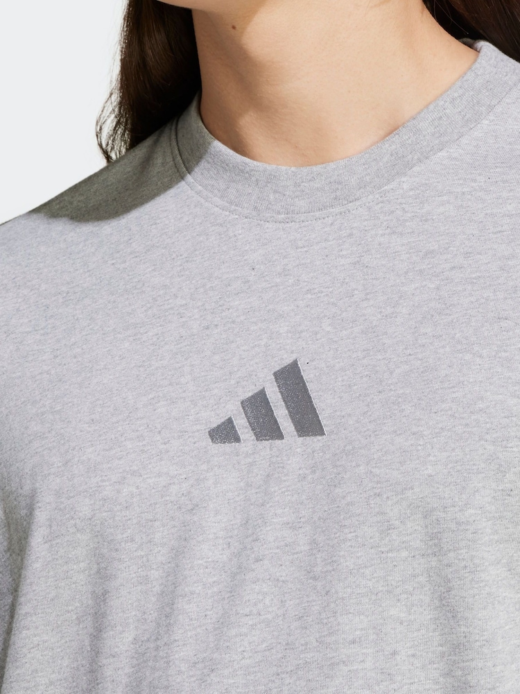 Grijs - adidas All SZN 100% Cotton T-Shirt - Image 10 of 12