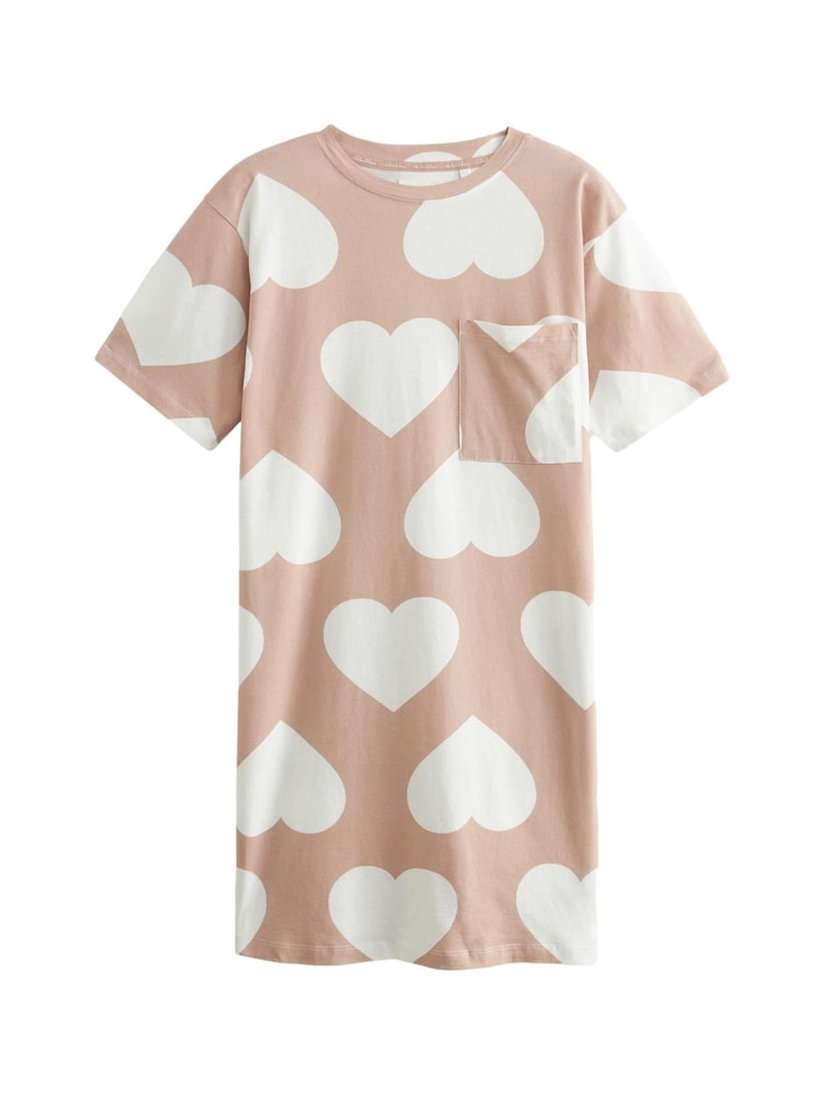 Pink Heart Cotton Nightie - Image 1 of 6