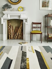 Asiatic Rugs Mustard Yellow Matrix Geo Wool Rich Rug - Image 1 of 2