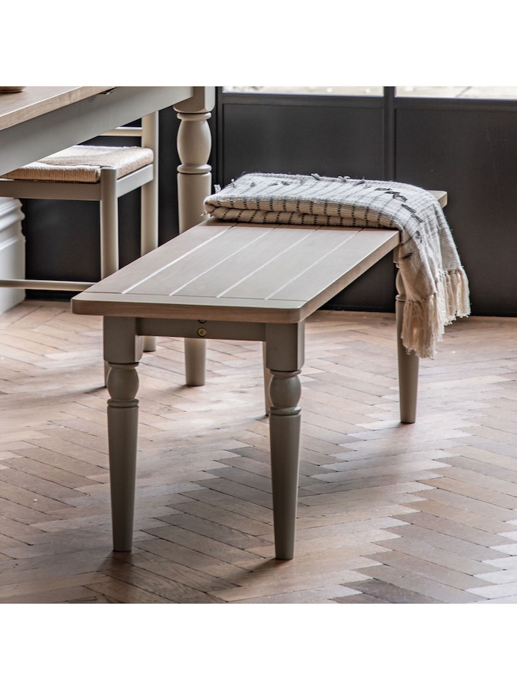 Gallery Home Prairie Cream Leroy Dining Bench - Image 1 of 3