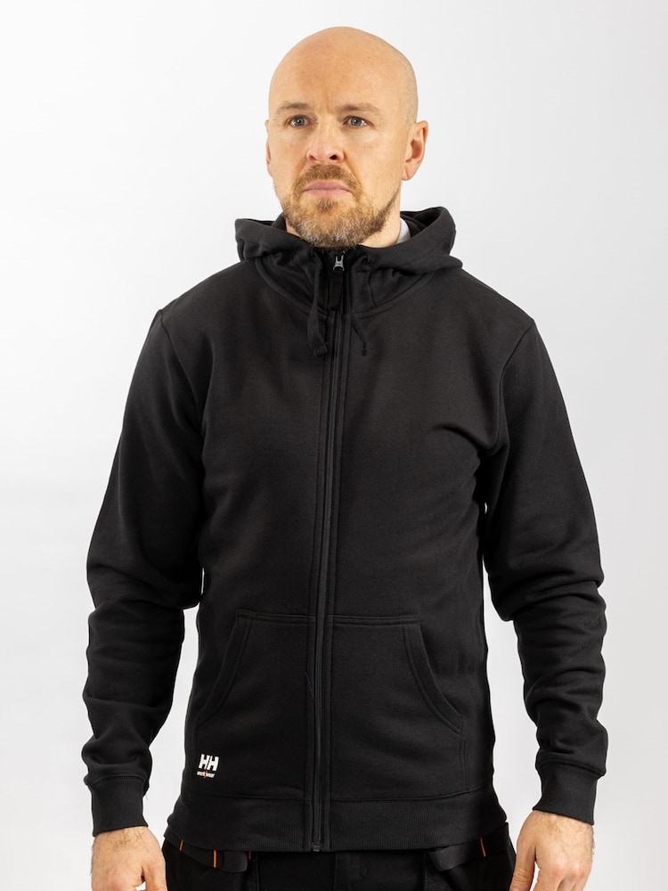 Helly Hansen 100% Cotton Manchester Zip Black Hoodie - Image 1 of 5