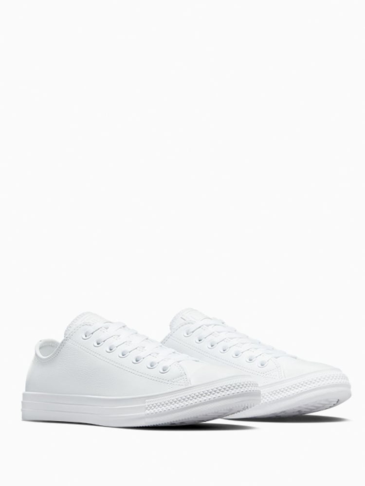 Converse White Chuck Taylor All Stars Leather Ox Trainers - Image 4 of 11