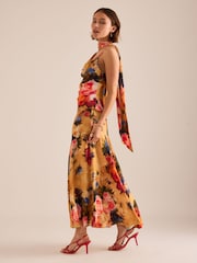 Anthropologie Yellow Floral Drop-Waist Maxi Skirt - Image 3 of 5