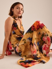 Anthropologie Yellow Floral Drop-Waist Maxi Skirt - Image 5 of 5