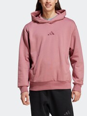 adidas Red ALL SZN Hoodie - Image 3 of 8