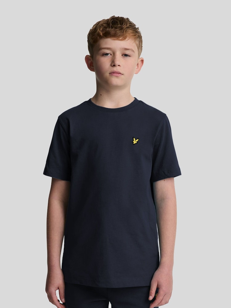 Lyle & Scott Navy Blue Boys Essentials 100% Cotton Crew Neck T-Shirt - Image 1 of 7