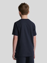 Lyle & Scott Navy Blue Boys Essentials 100% Cotton Crew Neck T-Shirt - Image 3 of 7