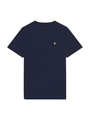 Lyle & Scott Navy Blue Boys Essentials 100% Cotton Crew Neck T-Shirt - Image 5 of 7