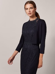 Phase Eight Blue Salma Lightweight Knitted Jacket - Image 1 of 6