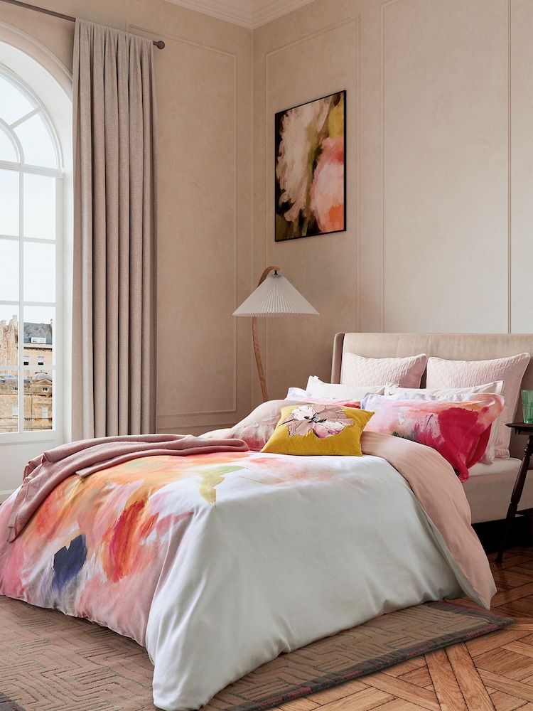 Ted Baker Pink 100% Cotton Art Print Duvet Cover and Pillowcase Set - Image 2 of 5