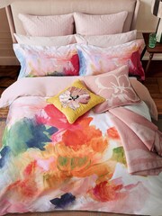 Ted Baker Pink 100% Cotton Art Print Duvet Cover and Pillowcase Set - Image 4 of 5