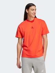 adidas Dark Red All SZN 100% Cotton T-Shirt - Image 1 of 8