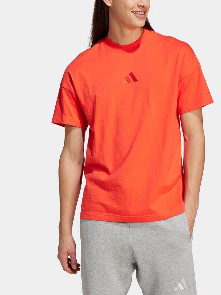 adidas Dark Red All SZN 100% Cotton T-Shirt - Image 5 of 8