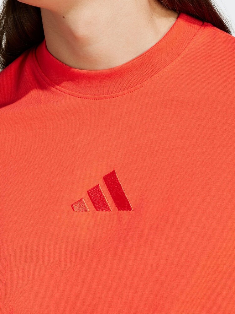 adidas Dark Red All SZN 100% Cotton T-Shirt - Image 6 of 8