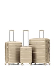 Šampanjec - Flight Knight Hardcase velik karirast; s karirastim vzorcem in Suitcases and Cabin Case Set of 3 - Slika 1 iz 7