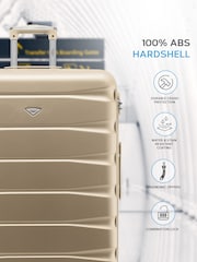 Šampanjec - Flight Knight Hardcase velik karirast; s karirastim vzorcem in Suitcases and Cabin Case Set of 3 - Slika 4 iz 7