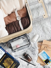 Šampanjec - Flight Knight Hardcase velik karirast; s karirastim vzorcem in Suitcases and Cabin Case Set of 3 - Slika 6 iz 7