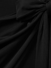 Good American Black Good American Jersey Wrap Front Mini Dress - Image 5 of 5